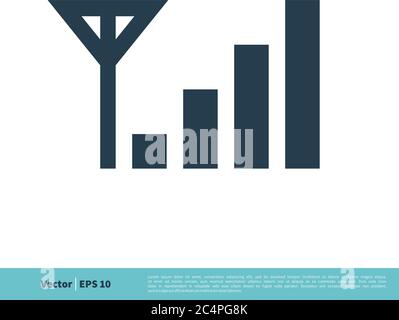 Mobile Signal Bar Icon Vector Logo Template Illustration Design. Vector EPS 10. Stock Vector