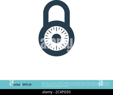 Padlock Icon Vector Logo Template Illustration Design. Vector EPS 10. Stock Vector