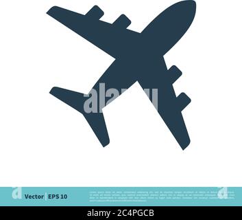 Airplane Icon Vector Logo Template Illustration Design. Vector EPS 10. Stock Vector