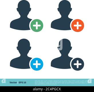 Avatar Profile Add Friend Icon Design Template Elements Stock Vector ...