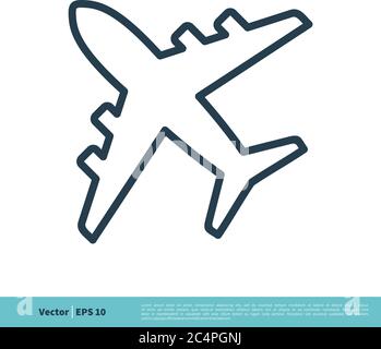 Airplane Icon Vector Logo Template Illustration Design. Vector EPS 10. Stock Vector