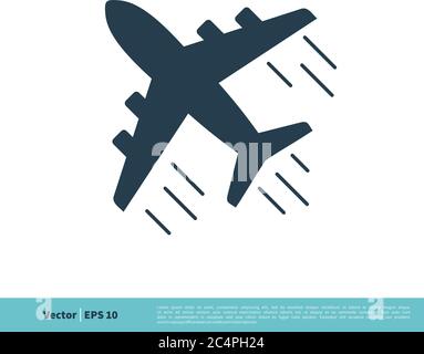 Airplane Icon Vector Logo Template Illustration Design. Vector EPS 10. Stock Vector