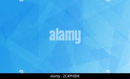 Abstarct background of translucent triangles in light blue colors Stock Vector