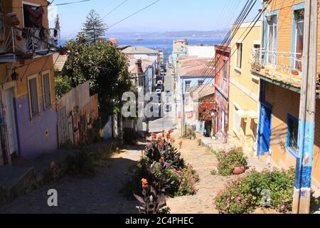 Urban scenes from Valparaiso, Chile Stock Photo