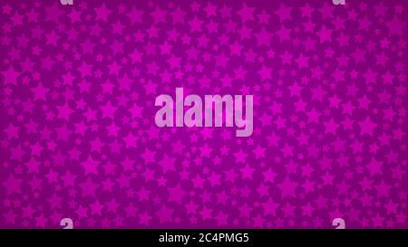 Abstract background of stars of different sizes in purple colors. Stock Vector