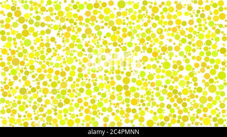 Abstract background of circles of different sizes in shades of yellow colors on white background. Stock Vector