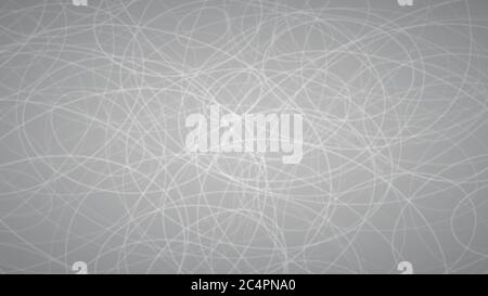Abstract background of randomly arranged contours of elipses in gray colors. Stock Vector