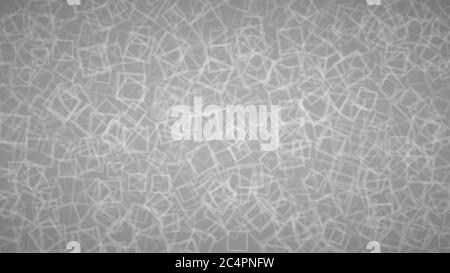 Abstract background of randomly arranged contours of squares in gray colors. Stock Vector