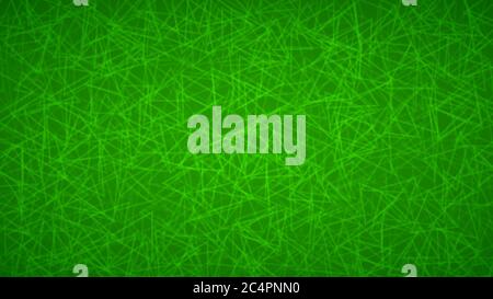 Abstract background of randomly arranged contours of triangles in green colors. Stock Vector