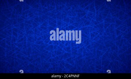 Abstract background of randomly arranged contours of triangles in blue colors. Stock Vector