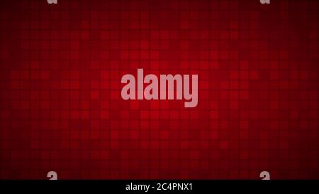 Abstract background of small squares or pixels in red colors. Stock Vector