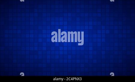 Abstract background of small squares or pixels in blue colors. Stock Vector