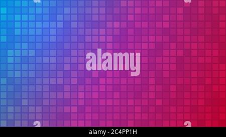Abstract background of small squares or pixels in blue, pink and purple colors. Stock Vector