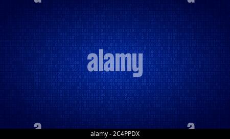 x4Abstract background of zeros ad ones in blue colors. Stock Vector