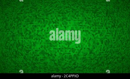 Abstract background of small isometric cubes in green colors with the fish eye effect. Stock Vector
