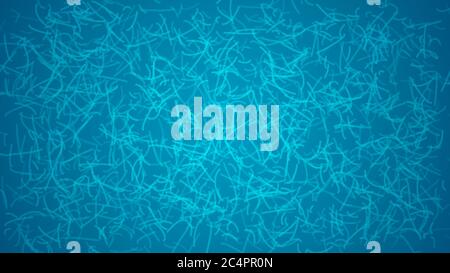 Abstract light background of curves or scratches in light blue colors. Stock Vector