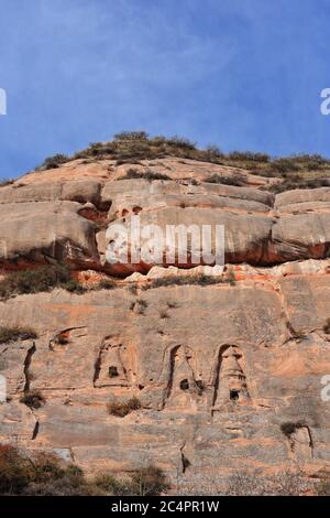 Pagoda forest-Mati Si-Horse Hoof Temple. Sunan Yugur Autonomous county-Zhangye-Gansu province-China-0963 Stock Photo