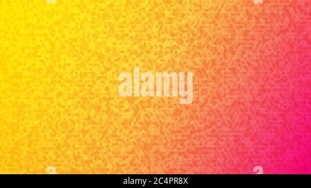 Abstract background of small isometric cubes in yellow and pink colors. Stock Vector