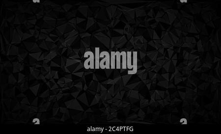 Abstract dark background of triangles in shades of black and gray colors. Stock Vector