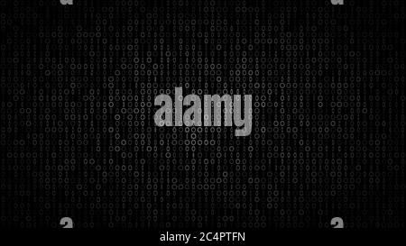 Abstract dark background of small rings and ellipses in shades of black and gray colors. Stock Vector