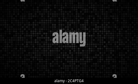 Abstract dark background of small circles in shades of black and gray colors. Stock Vector