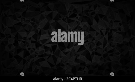Abstract dark background of triangles in shades of black and gray colors. Stock Vector