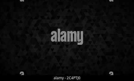 Abstract dark background of small triangles in shades of black and gray colors. Stock Vector