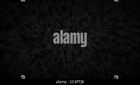 Abstract dark background of small triangles in shades of black and gray colors. Stock Vector