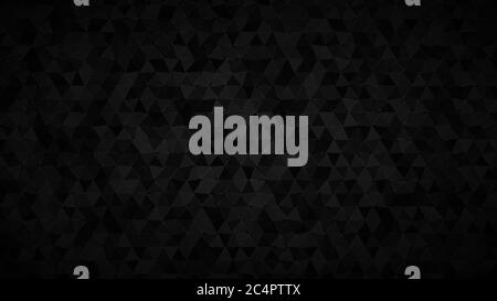 Abstract dark background of small triangles in shades of black and gray colors. Stock Vector
