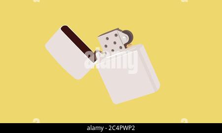 Vector Isolated Illustration of a Lighter Stock Vector