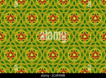 Beautiful seamless geometric colorful pattern with red triangles Stock Vector