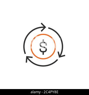 Currency exchange icon. Stock vector illustration isolated on white background Stock Vector