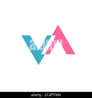 VA letter logo. Stock vector illustration isolated on white background Stock Vector