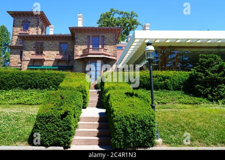 PRINCETON, NJ -14 JUN 2020- View of the Prospect House and Gardens on the campus of Princeton University, a private Ivy League university in Princeton Stock Photo
