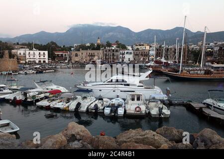 Harbor in Kyrenia (Girne), North Cyprus. Stock Photo