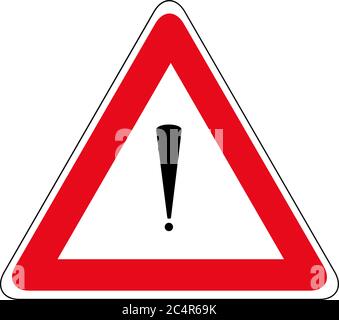 Road red sign on white background. Road traffic control. Lane usage. Regulatory sign. Stop and yield. Street Stock Vector