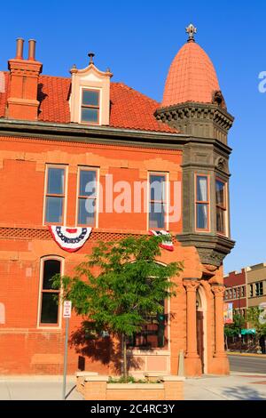 Historic District on Lincolnway,Cheyenne,Wyoming,USA Stock Photo