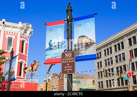 Historic District in Cheyenne,Wyoming,USA Stock Photo