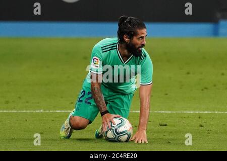 Barcelona, Spain. 28th June, 2020. Spanish La Liga soccer match Espanyol vs Real Madrid at RCDE Cornellà-El Prat Stadium, Barcelona, June 28, 2020 Isco La Liga/Cordon Press Credit: CORDON PRESS/Alamy Live News Stock Photo