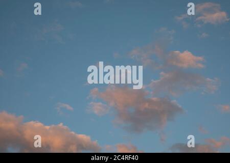 cumulus clouds over suffolk uk Stock Photo