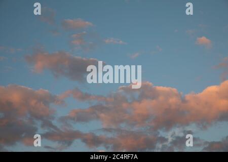 cumulus clouds over suffolk uk Stock Photo