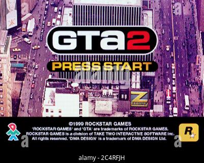GTA 2 - Grand Theft Auto 2 - Sony Playstation 1 PS1 PSX - Editorial use only Stock Photo