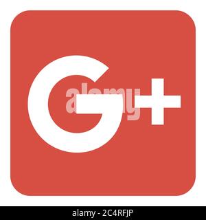 VORONEZH, RUSSIA - NOVEMBER 21, 2019: Google Plus logo square icon in orange color Stock Vector