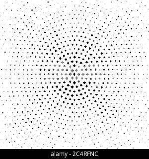 Halftone dotted background. Halftone effect vector pattern. Distorted dots isolated on the white background. Stock Vector