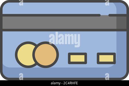 Credit card back RGB color icon Stock Vector