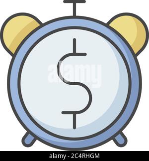 Countdown to payout RGB color icon Stock Vector