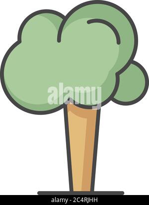 Tree RGB color icon Stock Vector