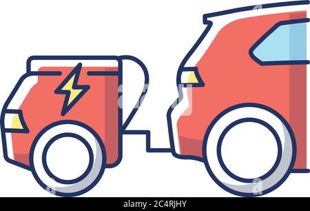 Range extender RGB color icon Stock Vector