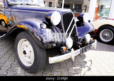 Bordeaux , Aquitaine / France - 06 20 2020 : traction citroen front view of retro vintage car Stock Photo