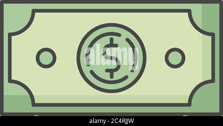 Dollar RGB color icon Stock Vector